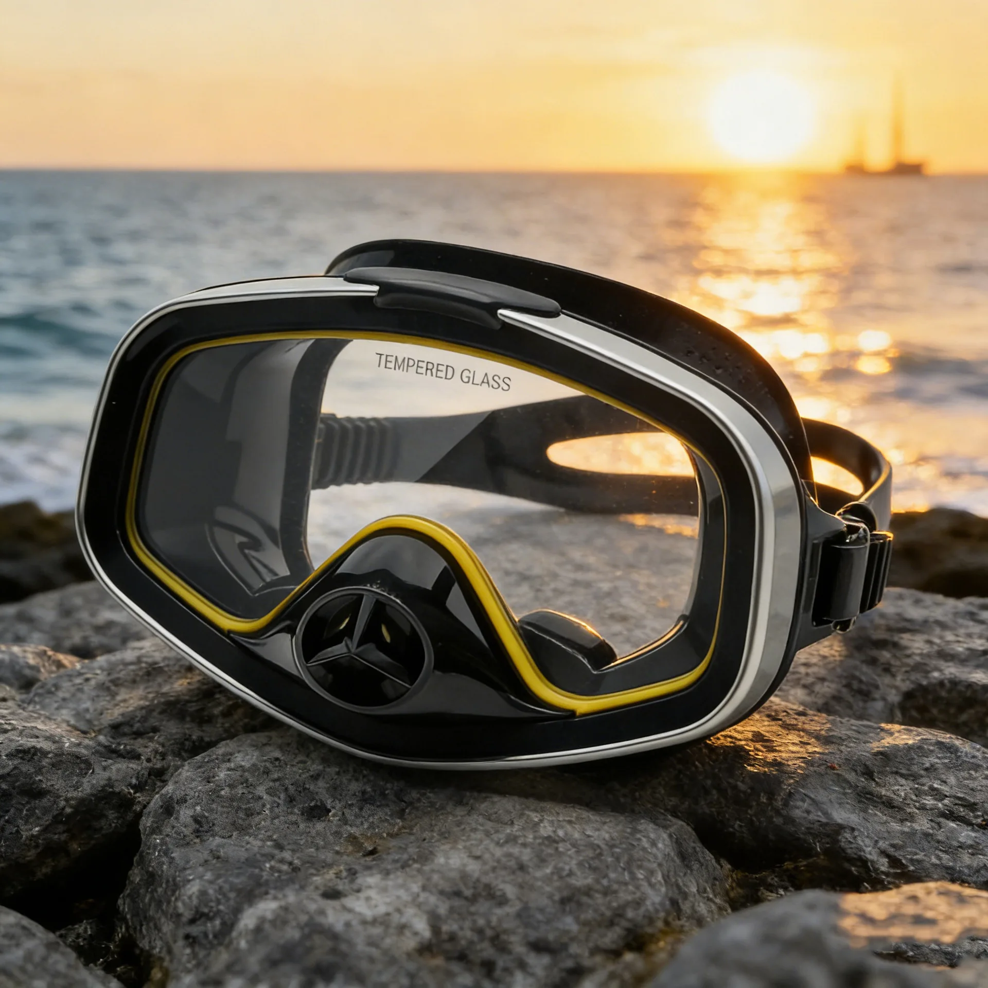 protective-snorkeling-mask-tempered-glass-large-frame-soft-silicone-skirt-quick-adjust-strap-drain-valve-for-swimming-men-women