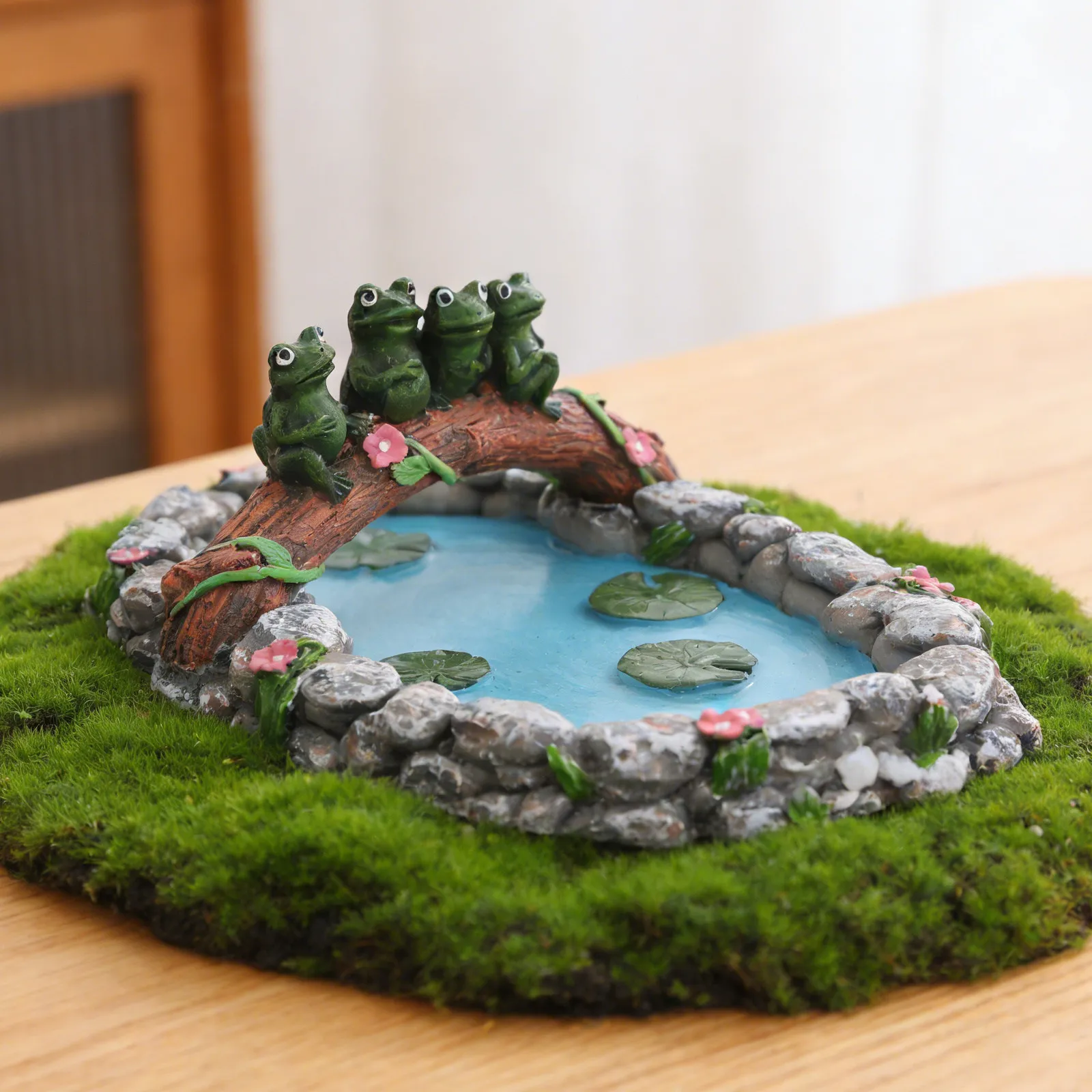 Statue de grenouille miniature pour jardin, sculpture en résine, décoration aquatique pour jardin féerique, micro-paysage pour aquarium et jardin