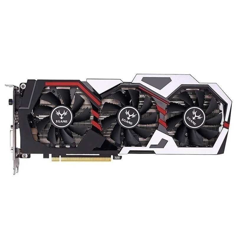 95%new For COLORFUL GeForce GTX1070Ti 8G Graphics card DDR5 HDMI+DP+DVI 8+8PIN Tested