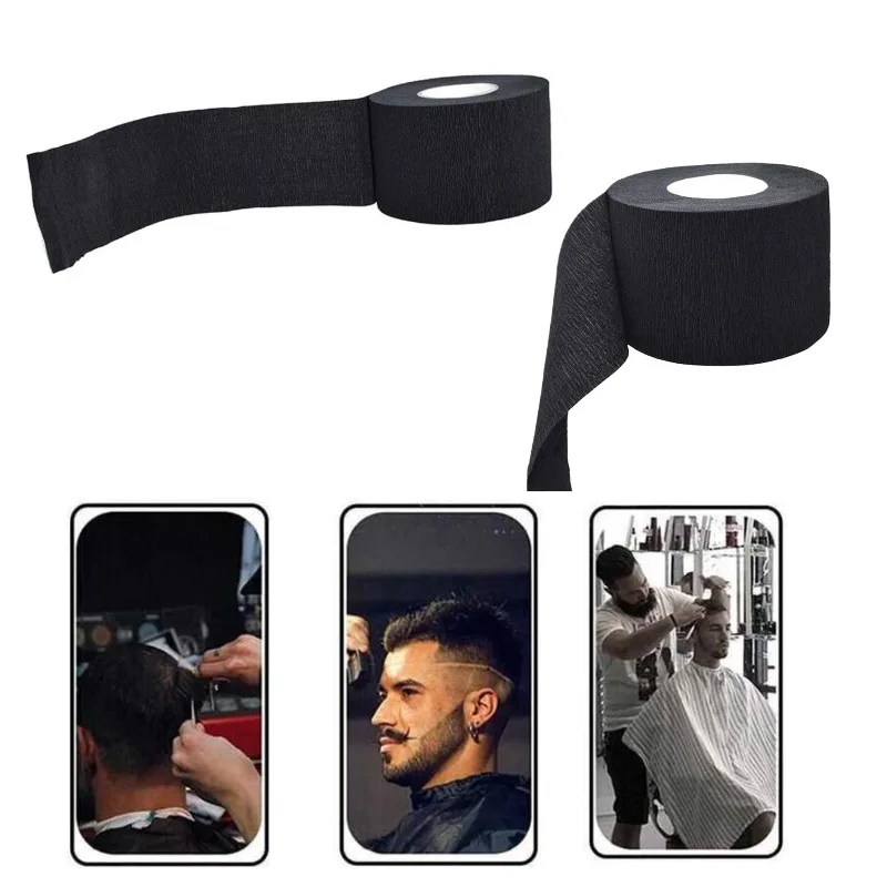 

Disposable Barber Professional Black Neck Strips Stretchy Paper Hairdressing for Hairdressing Necks Covering Tools Accessories