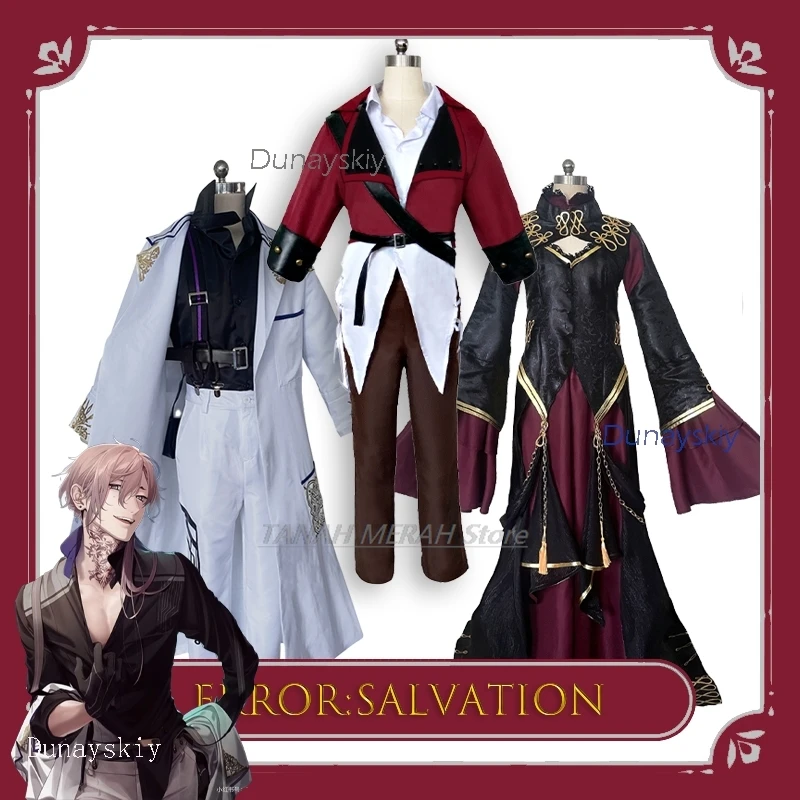 Noël cosplay anime BErroR: salut Ciel Blancfeu Adolphe Ankou Cosplay ensemble de costumes mâle Anime jeu personnage Roleplay disf