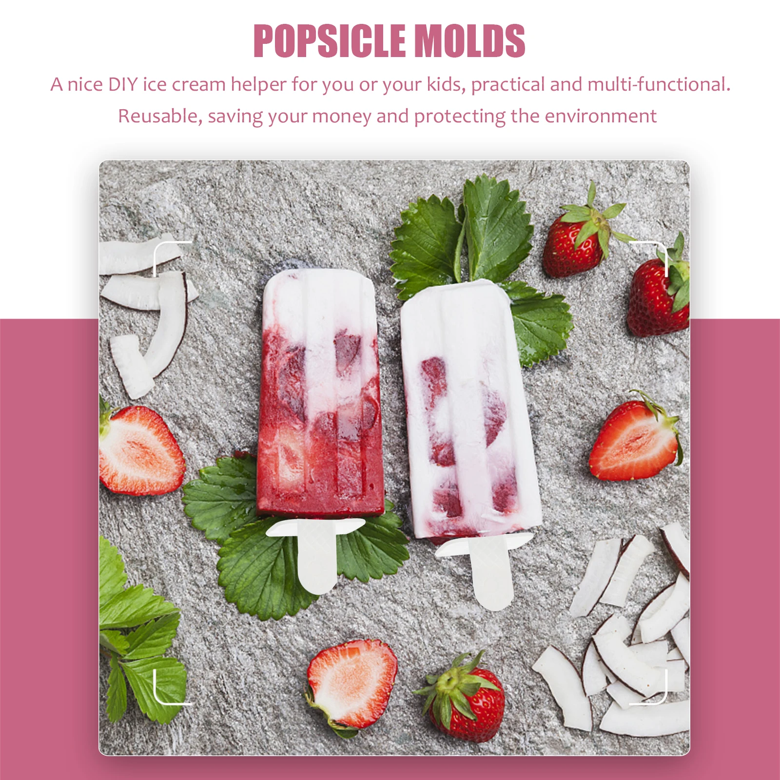 

Silicone Ice Mold 10 Grids Popsicle Maker Ice Cream Making Mold Yogurt Tool DIY Home Party Gift Cream Container Maker