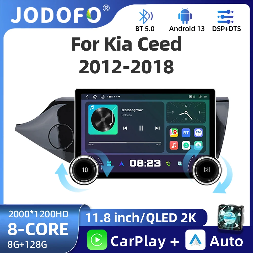 

11.8" 2K Car Radio For KIA Cee'd CEED JD 2012-2018 2 Din Android Stereo GPS Autoradio Multimedia Video Player Navigation Carplay