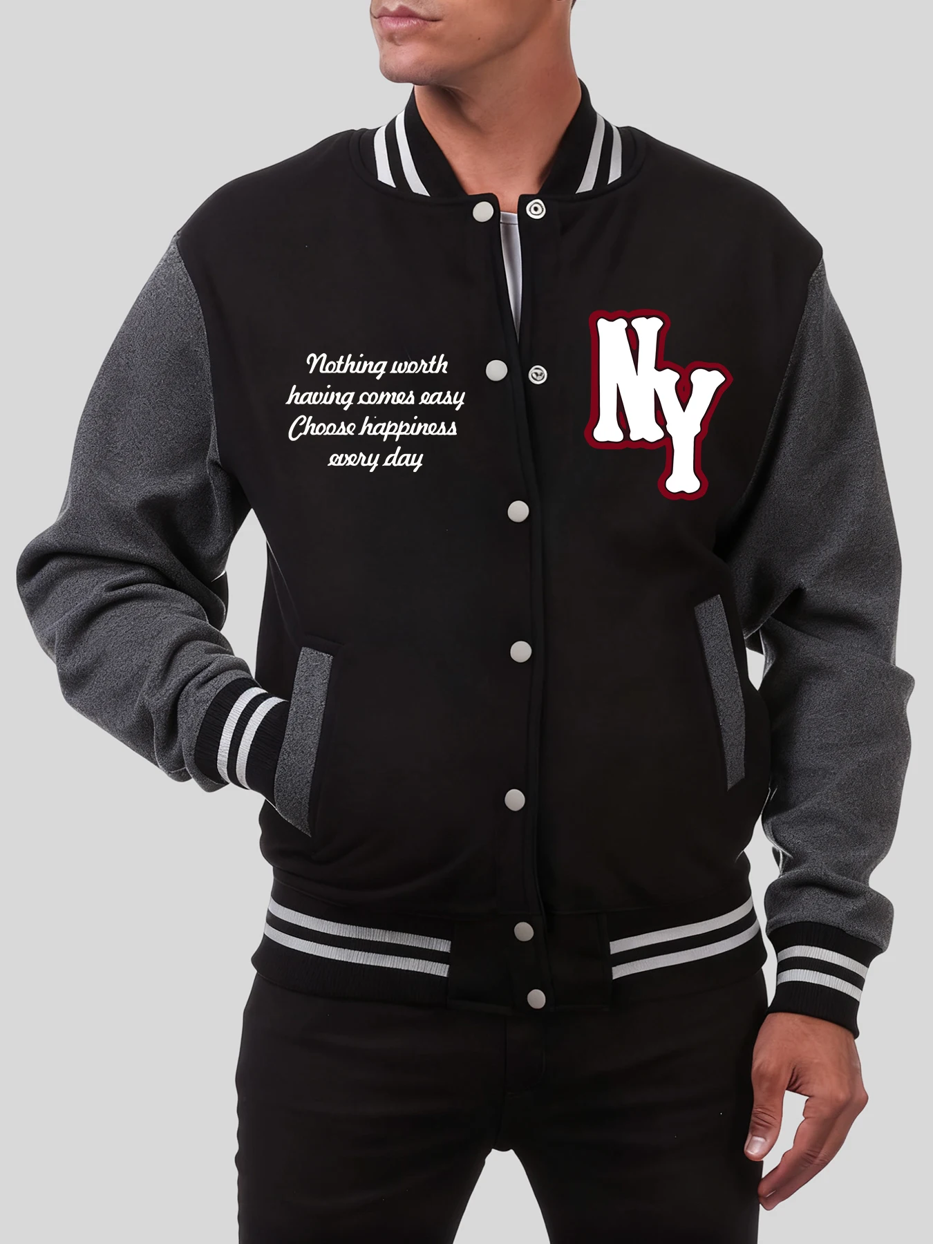 مدينة نيويورك الفن رسائل يطبع الرجال زي بيسبول الهيب هوب سترة ناعمة الخريف ملابس فضفاضة عادية كل مباراة الشارع الشهير #2