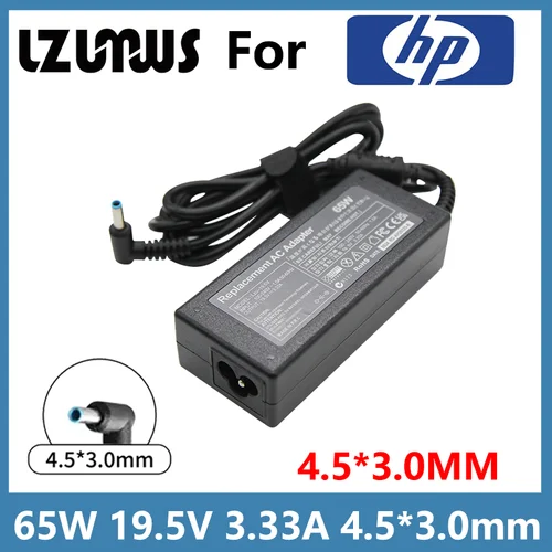 Imagen 1 del producto Adaptador de CA del cargador de 65W 19.5V 3.33A para HP Pavilion x360 15, Zbook 15 14u 15u G3 G4 G5, fuente de alimentación Blue Tip 15-f111dx 15-f211wm