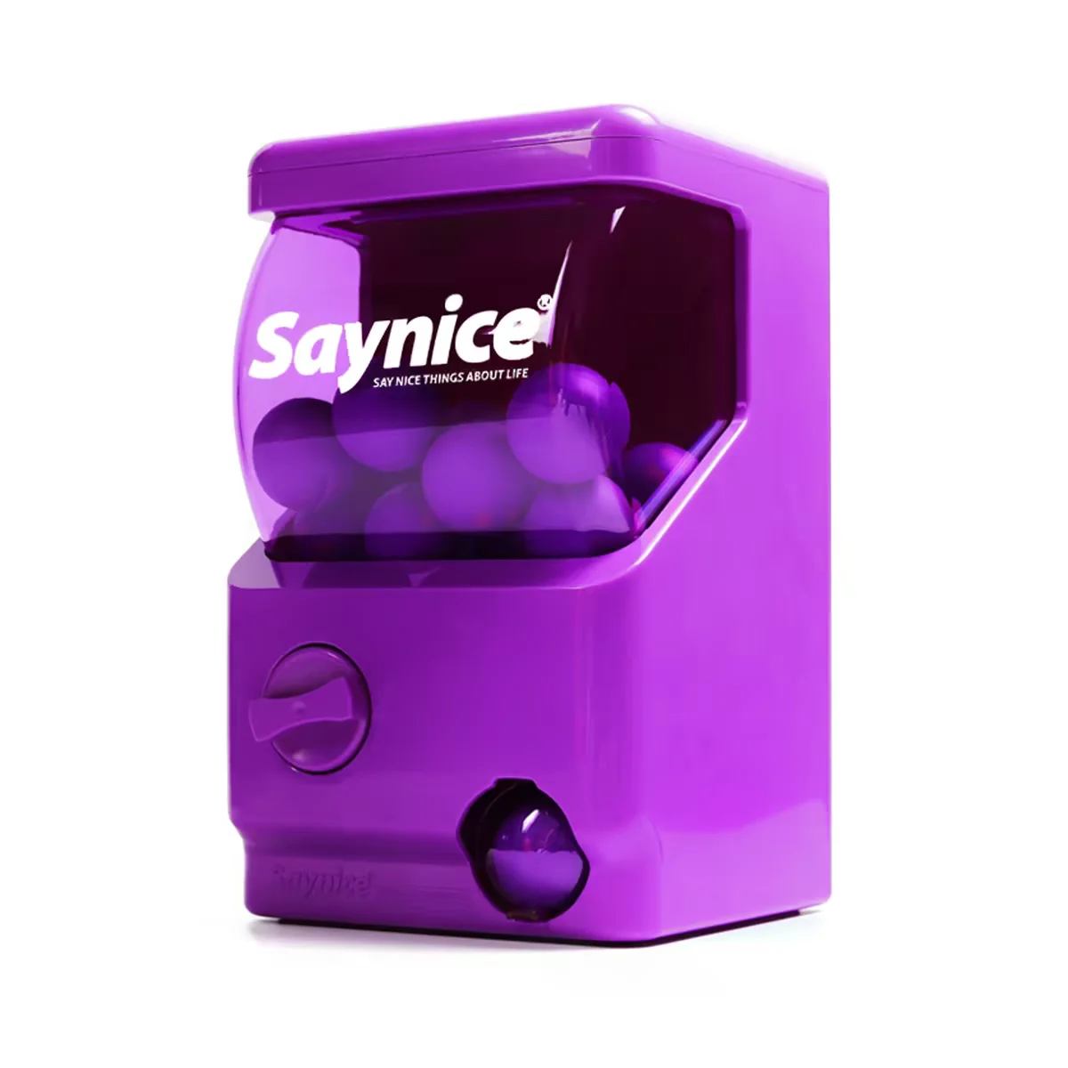 Mini Capsule Vending Machine - White or Pink-with 14 Empty Capsule Balls, Capsule Dispenser