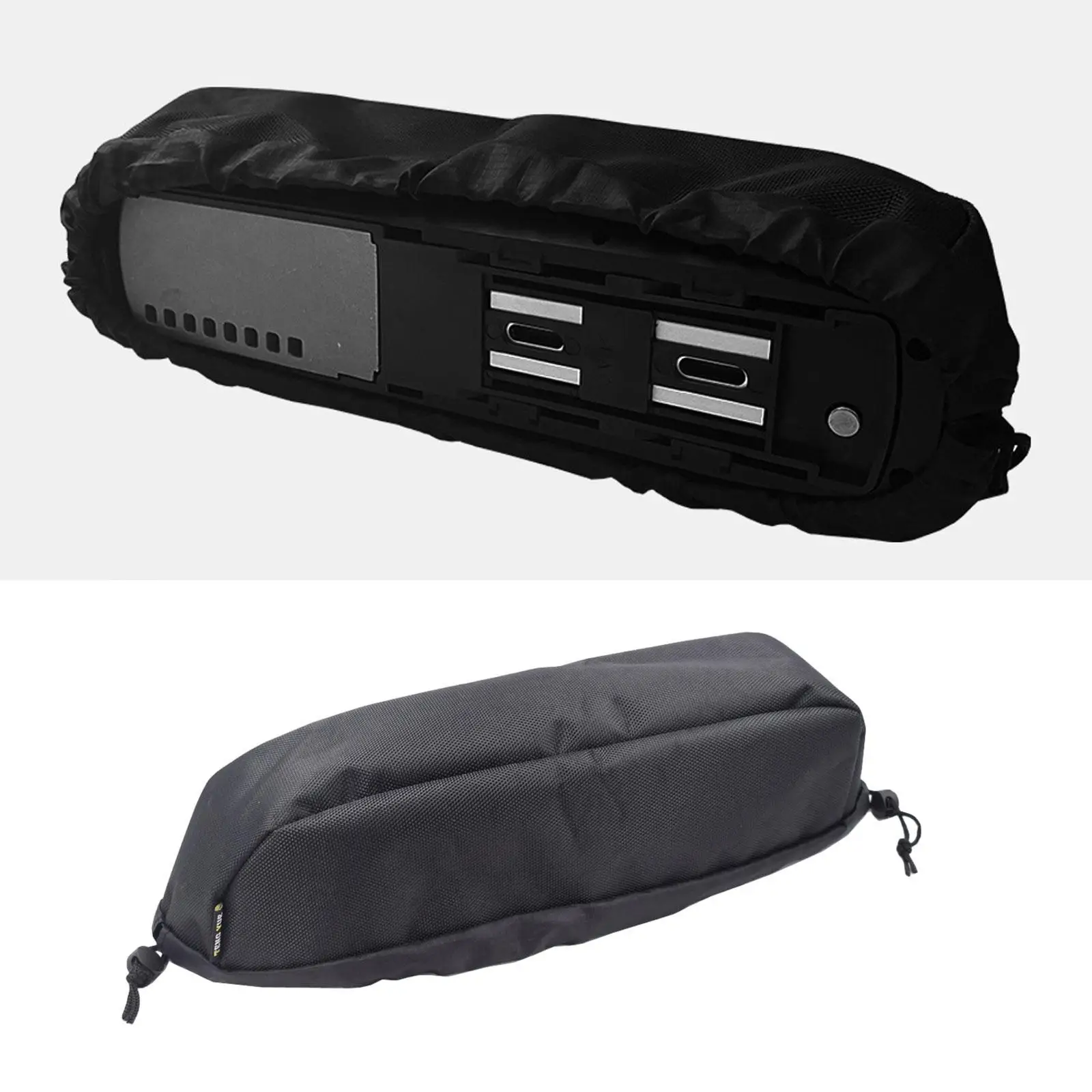 Bolsa para bateria de bicicleta elétrica, anti lama, fivelas elásticas ajustáveis, manga com cordão, mountain bike, neve, compacta, à prova de poeira