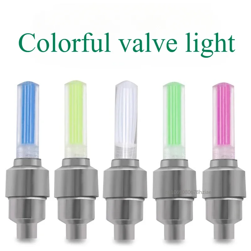 LED Light Valve Cap Bicycle Valve Light Accessories Tire Wheel Valve Cap for Modification Night Ride Tire Flash Gadgets 1pc