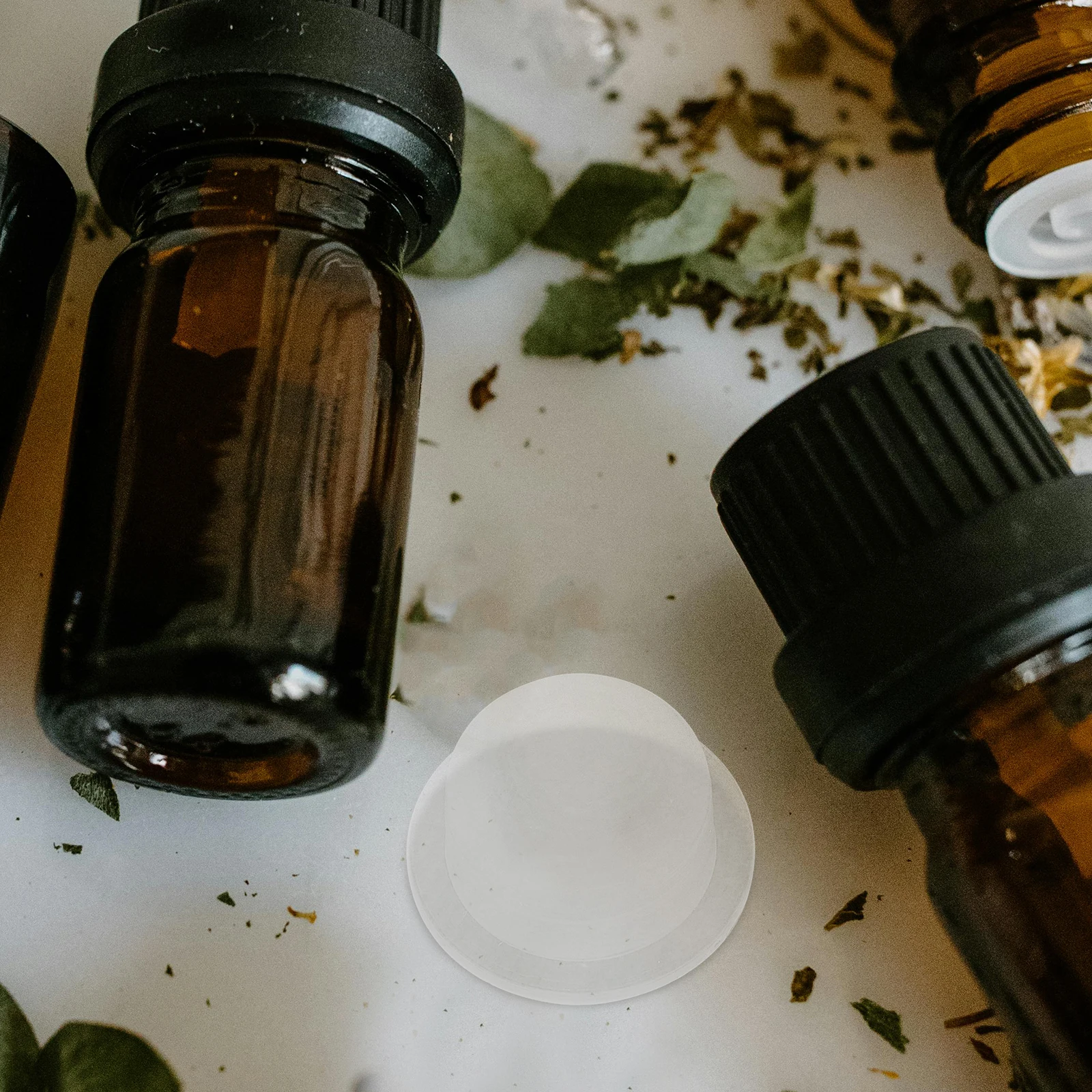 

100pcs Essential Oil Bottles Clear Stoppers Leakproof Sealing Caps Reusable Aromatherapy Accessories Glass Plugs