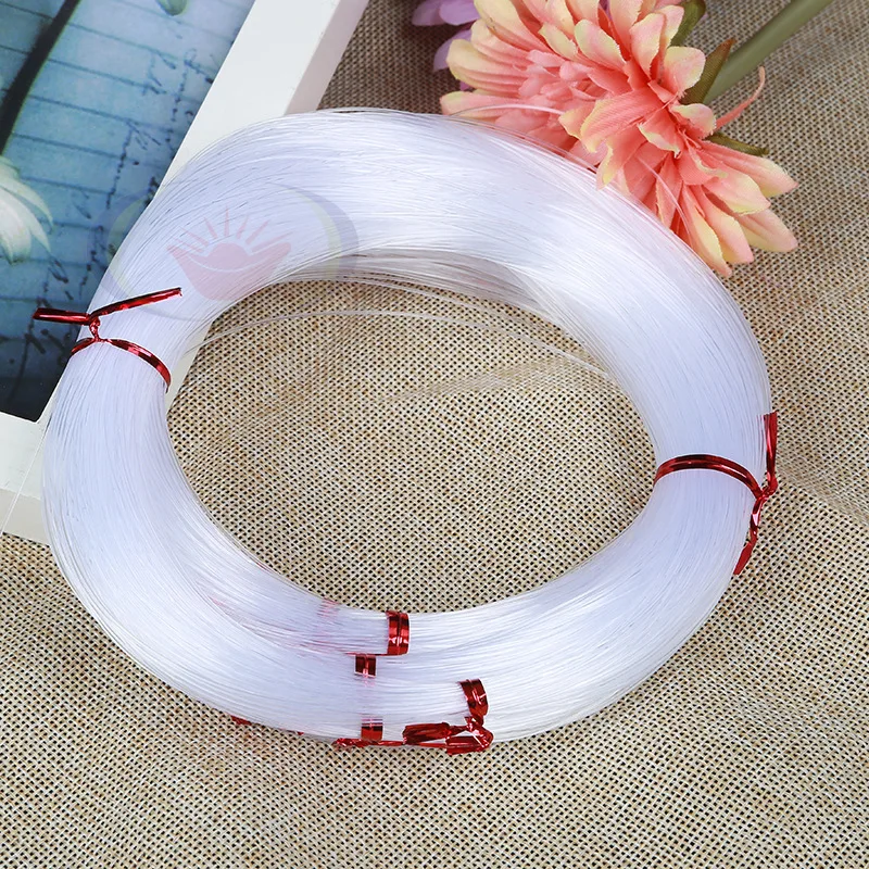 1 Roll 0.4-1mm Transparent Cords Fishing Ropes Non-Elastic Clear Wire Nylon String Beading Lines DIY Jewelry Accessories