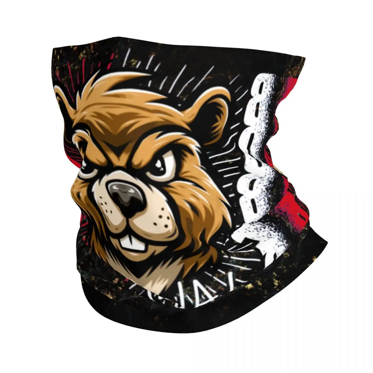 Trendy Bobr Kunwa Funny Beaver Bandana Neck Gaiter Printed Motocross Wrap Scarf Balaclava Hiking Unisex Adult Windproof