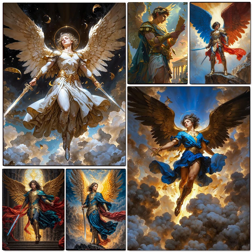 Full Diamond Painting Glorious Archangel Rhinestones Pictures DIY Diamond Embroidery Cross Stitch Mosaic Handicraft Home Decor