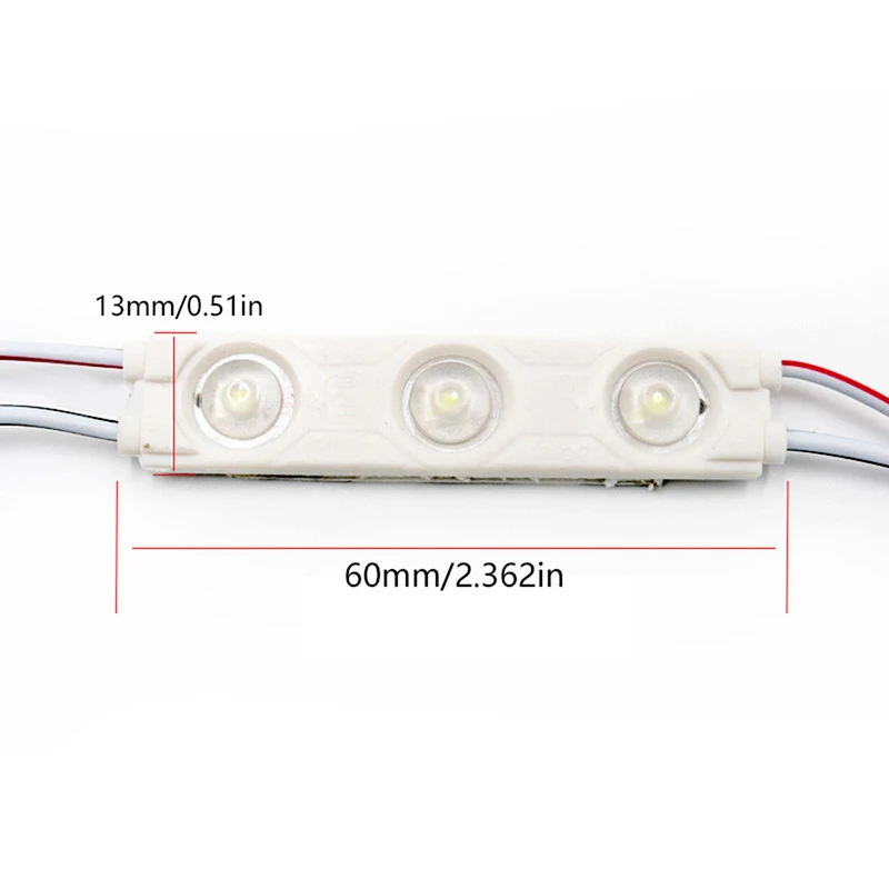 20pcs/lot DC12V LED Module 3 SMD 5054 Cool White/Red Color Waterproof IP66 Super Bright Backlight for Signage