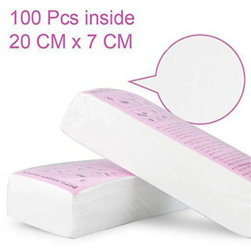 200/100 STUKS Vrouwen Mannen Haarverwijdering Wax Papier Niet-geweven Hoge Kwaliteit Lichaamspoot Arm Haarverwijdering Epilator Wax Strip Papierrol