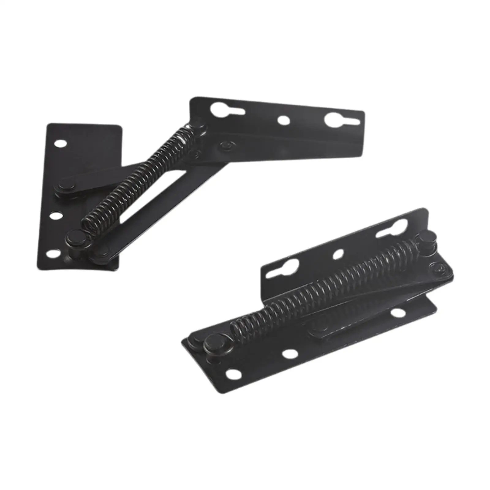 2x Foldable Lifting Brackets Support Hinges Heavy Duty Bedroom Spring Hinges
