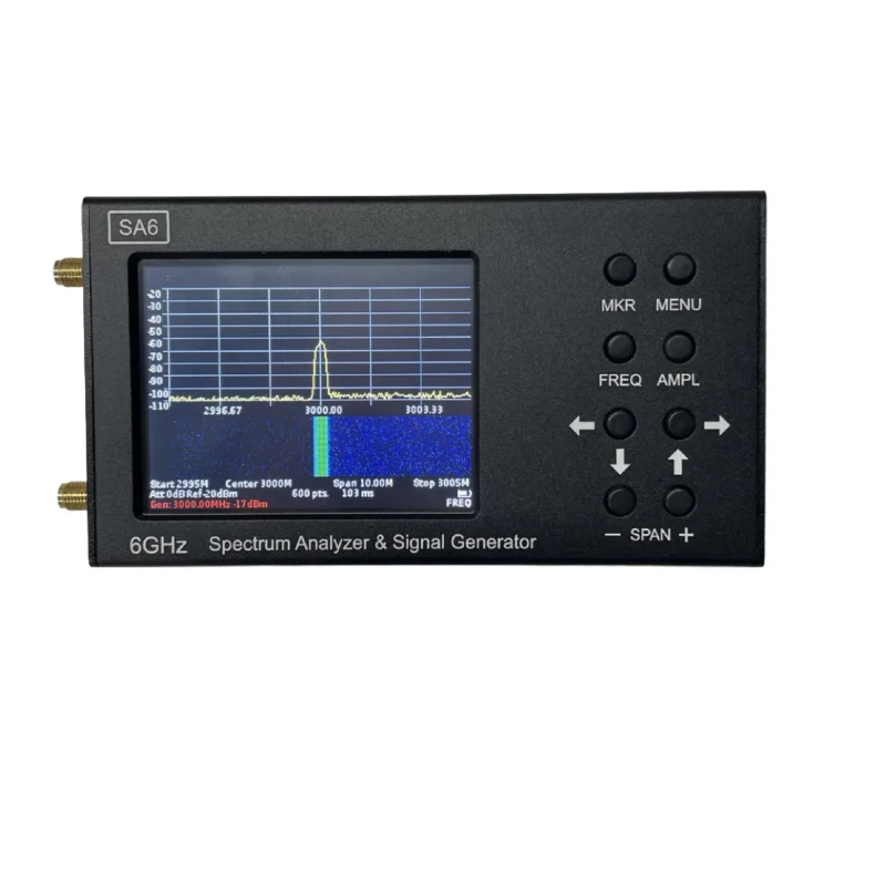 3.2-inch Color Resistive Touchscreen SA6 Spectrum Analyzer and Signal Generator with HT5 Log-Periodic Antenna