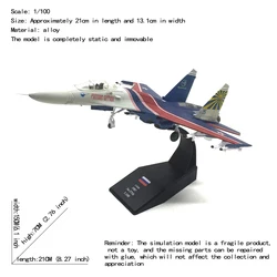 JASON TUTU 1/100 Scale Russia Su27 Military Model Aircraft Model SU-27 fighter jet alloy Plane Drop Shipping