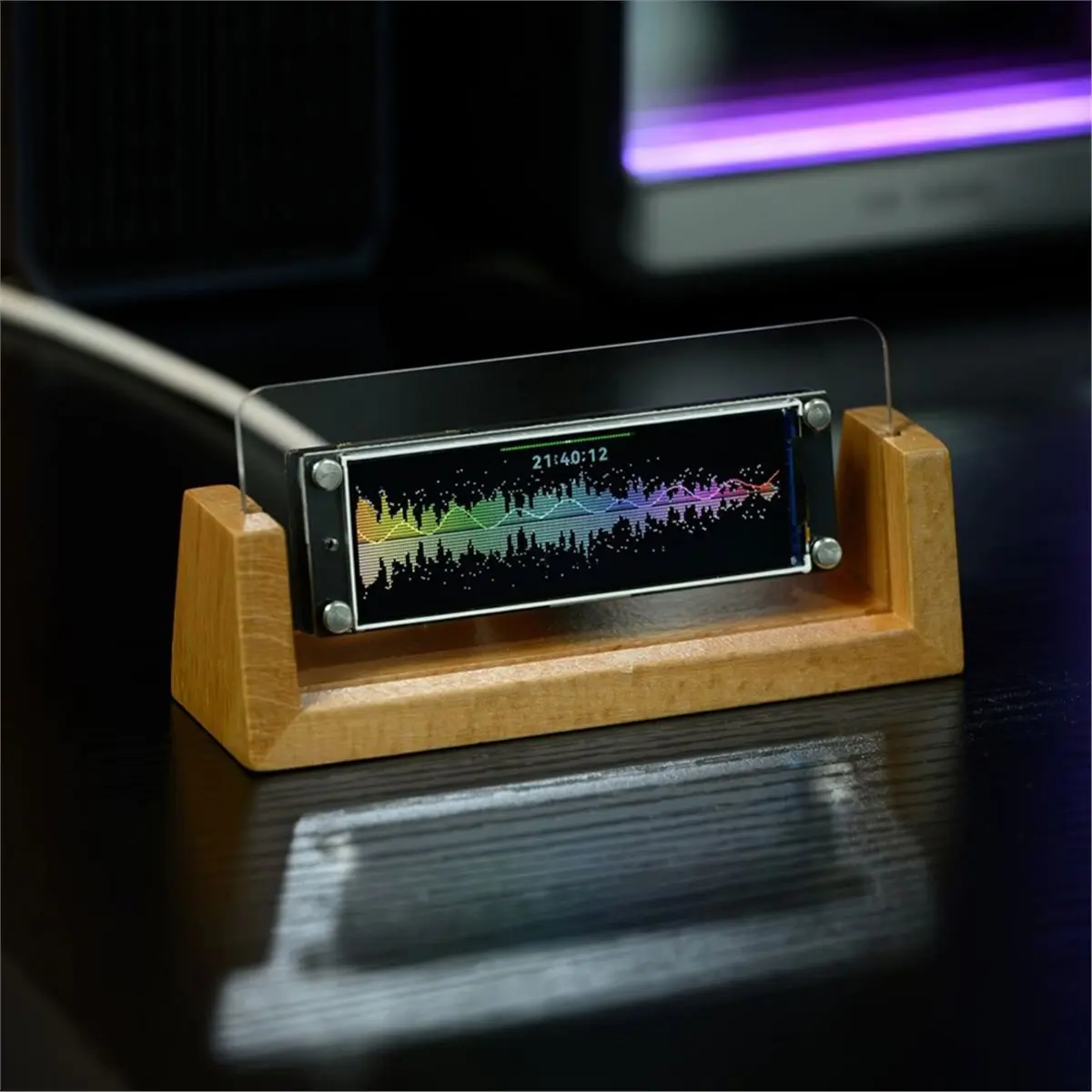 Music Themed Page-Turning Clock with Temperature and Humidity Detection WIFI Smart Desktop Ornament
