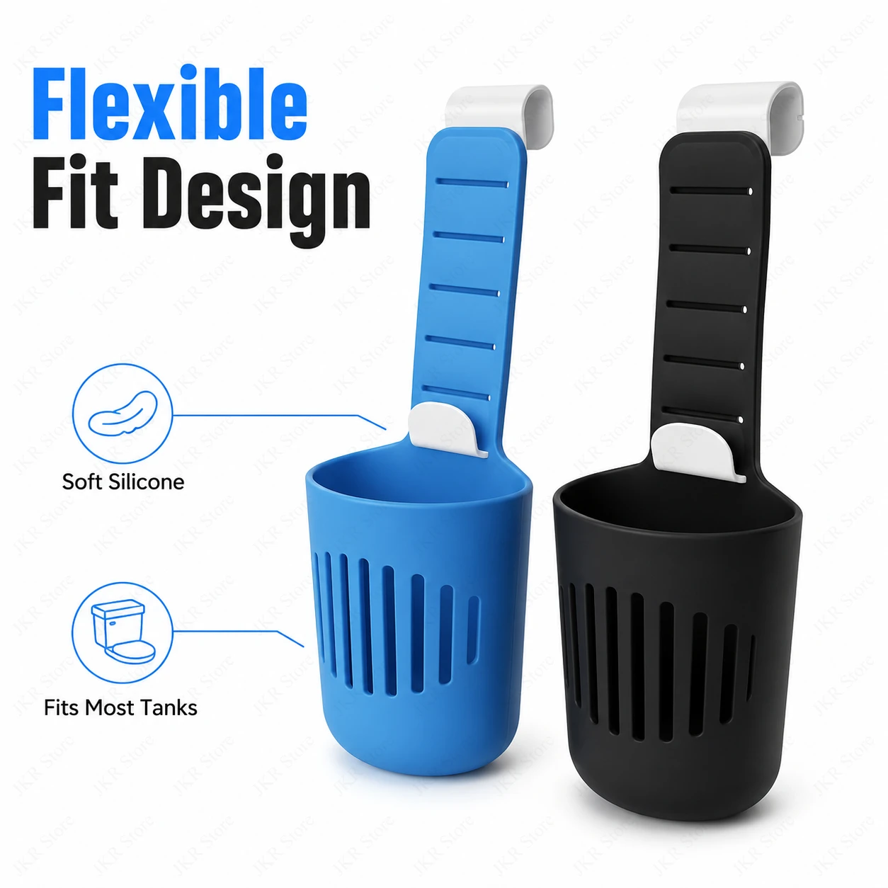 Silicone Hanging Toilet Cleaner Holder 1/2PCS Tank Tablet Deodorizer Hanger for Toilet Bowl Bathroom Cleaning Use view 5