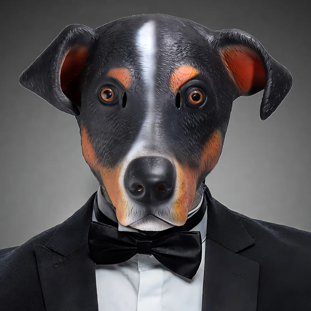

Cute Dog Mask Cosplay Funny Big Ear Dogs Animal Latex Helmet Halloween Carnival Dress Up Bar Masquerade Party Costume Props