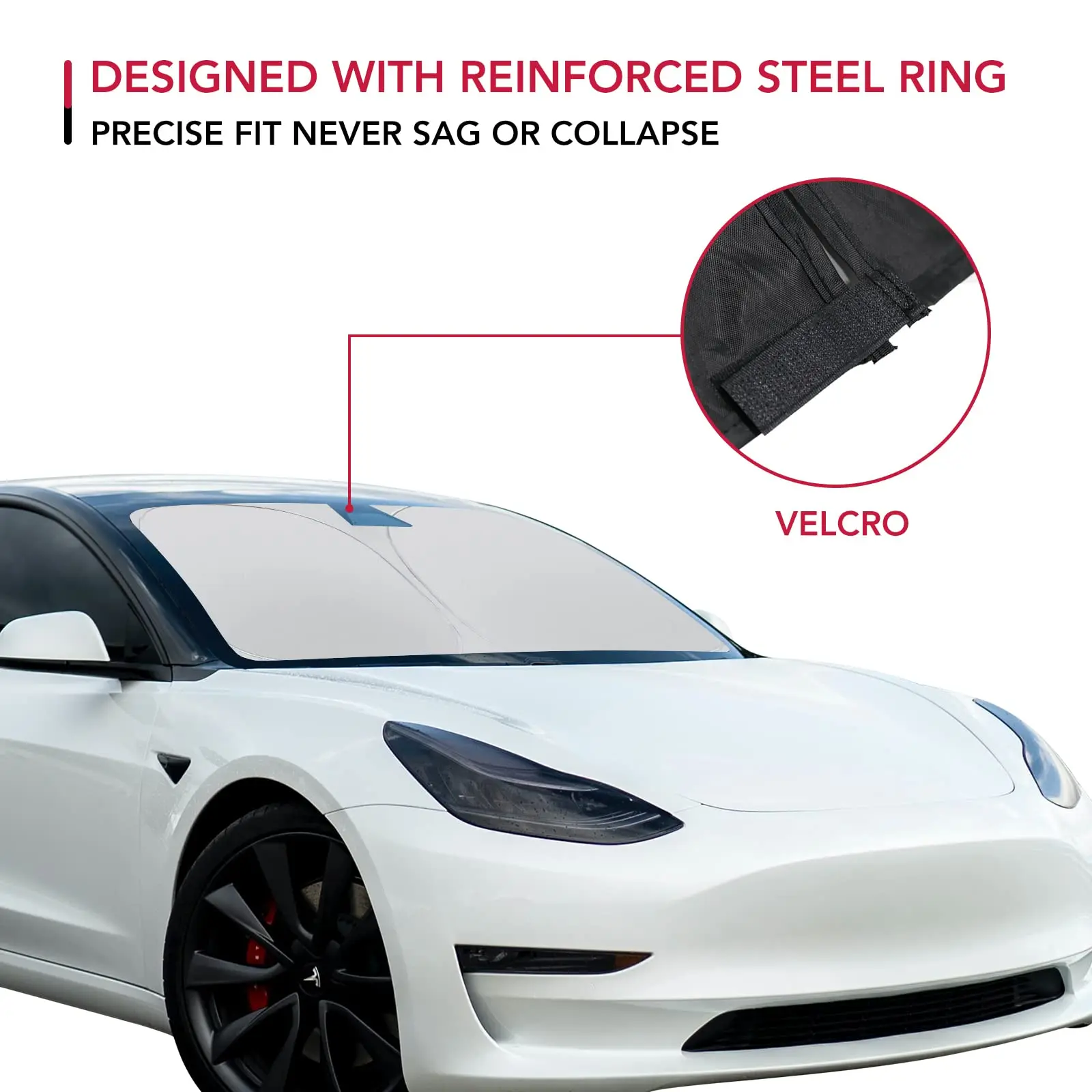 Parasol plegable para parabrisas Tesla, cubierta parasol para ventana delantera, visera de protección térmica para modelo Y Model3 2025, accesorios