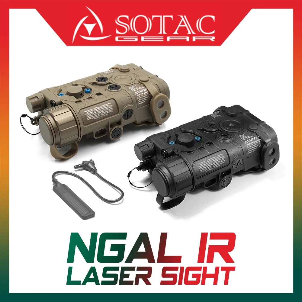 Sotac-NGAL IR Laser, Red Laser, Green Laser Aiming, 350 Lumen, Wireless LED Flashlight, Made By Nylon for Hunting AR Accessories