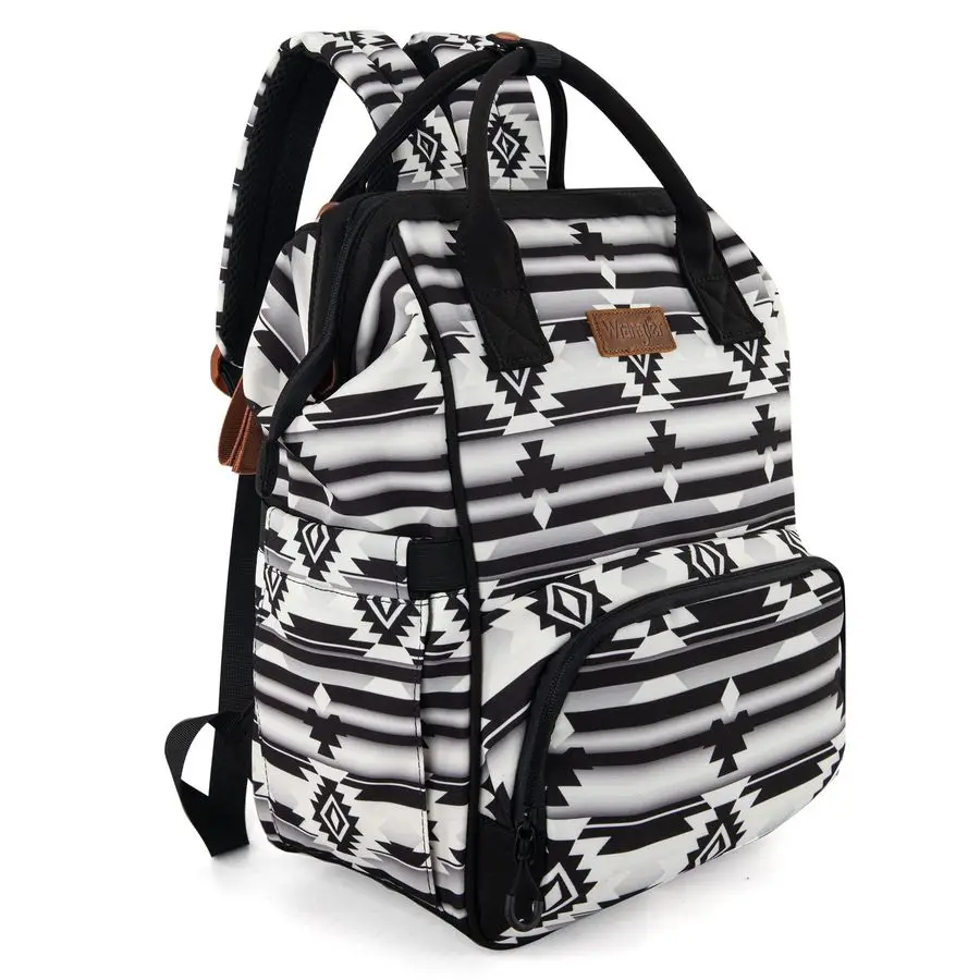 

Aztec Backpack Organized Daypack Travel Baby Bag with Stroller Strap and Side Bottle Pockets WG22049110BK