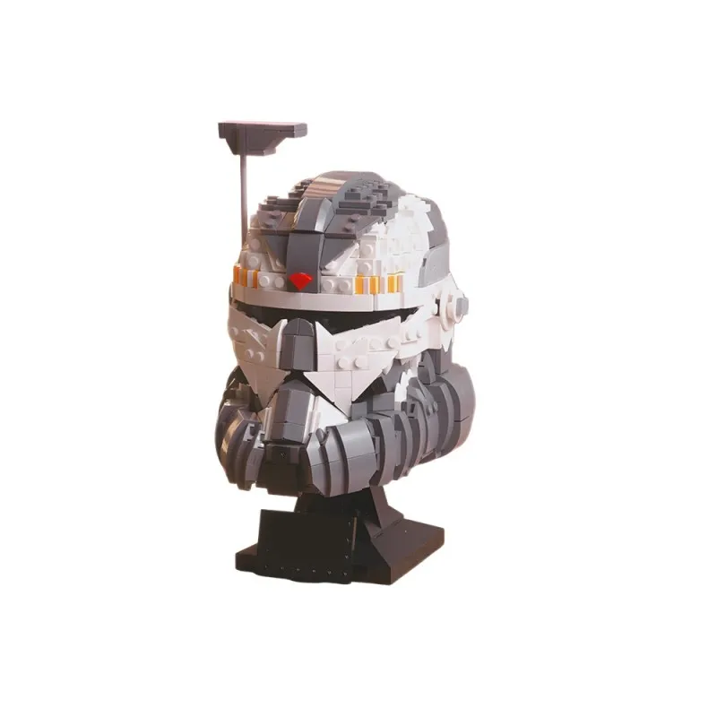 

MOC Sci-Fi Space Commander Helmet Building Blocks Star Battle Movie Prop Diorama Construction Set Adults Fun Man Toys DIY Gift