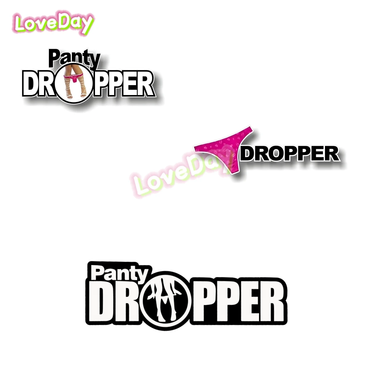 Panty Dropper Sticker Funny Car Sticker Laptop Car Window Bumper JDM Euro Drift Lowered Stance Illest FCK Sticker Decal 4wd 4x4