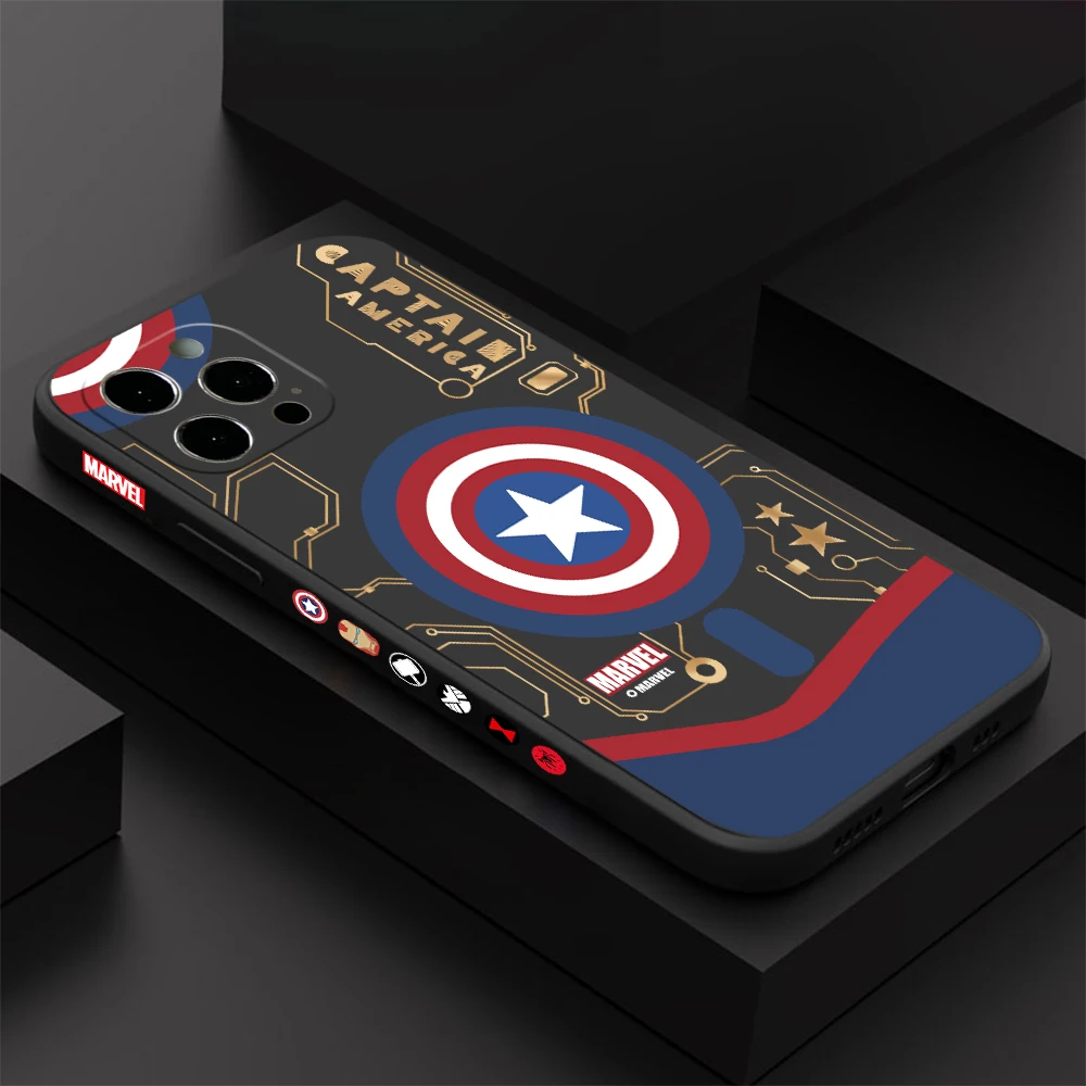 Captain America Iron Man Phone Case for Xiaomi Redmi 14C 13C 12C 10C 9C 10A Note 13 12 11 10 9 8 Pro Plus 4G 5G Soft TPU Cover