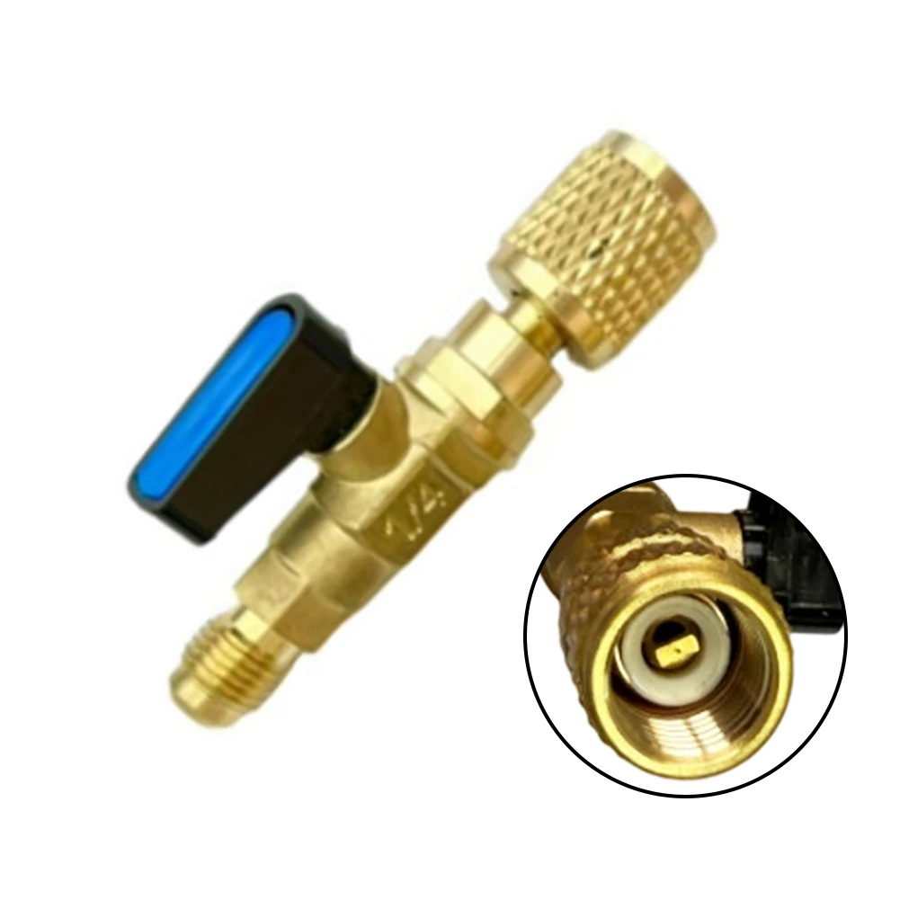 1/4 For SAE Ball Valves Adapter Fittings Air Conditioning Systems For R410A-R32 R454A R454B R454C Systems HVAC Charging Service-