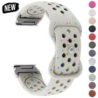 Silicone Band For Garmin Watch Fenix 8/5/5X/5XPlus/6/6X Pro/7/7x/Forerunner945 Quick Fit Metal Adapter for Garmin Watch Bracelet