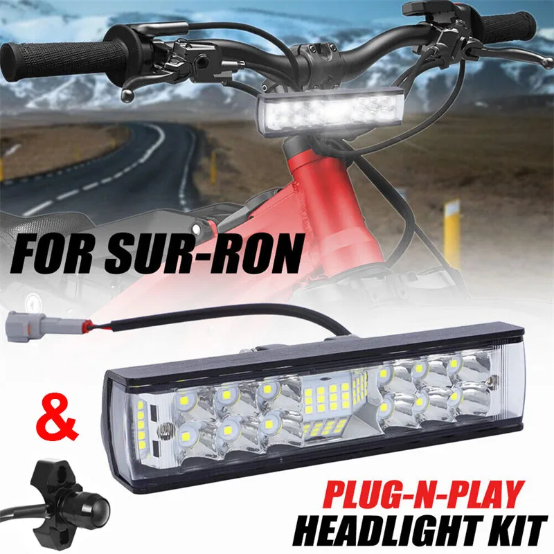 Headlight Light Bar Lamp w/ Light Switch For Talaria/Surron Segway X260 160 Plug&Play