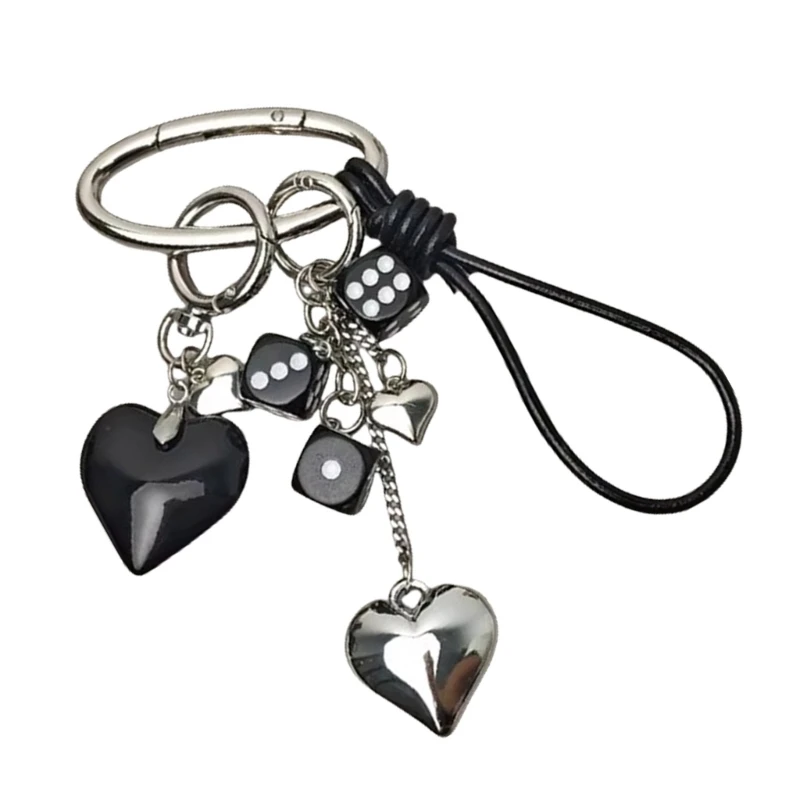 Dices Charm Key Holder Distinctive Multielement Styles Suitable for Accessories