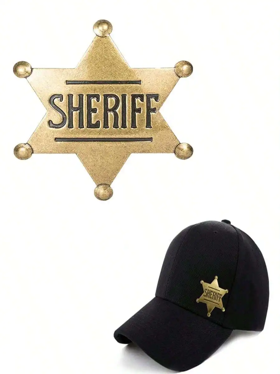 وسام بروش شارة شريف على الطراز الغربي العتيق - دبوس للملابس والقبعات دبابيس البرازيل yk Yungblud Fnaf الميداليات العسكرية