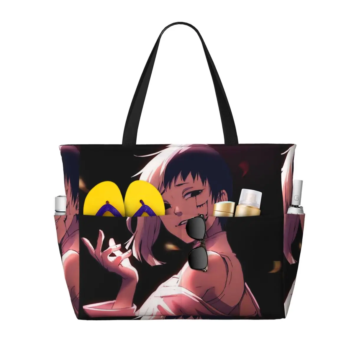 

Gen Asagiri Dr Stone Apan Anime Beach Tote Bag Sport Gym Yoga Duffle Large Tote Bag Women Travel Bag Fitness bag