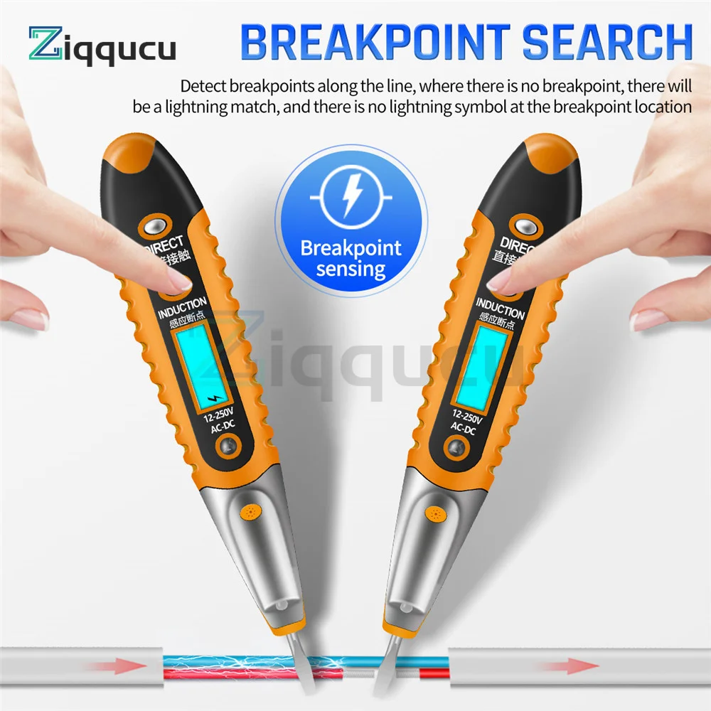 AC DC 12-250V LCD Digital Voltmeter Multi-function Voltage Test Pencil Electrical Volt Meter Tester Detector Screwdriver