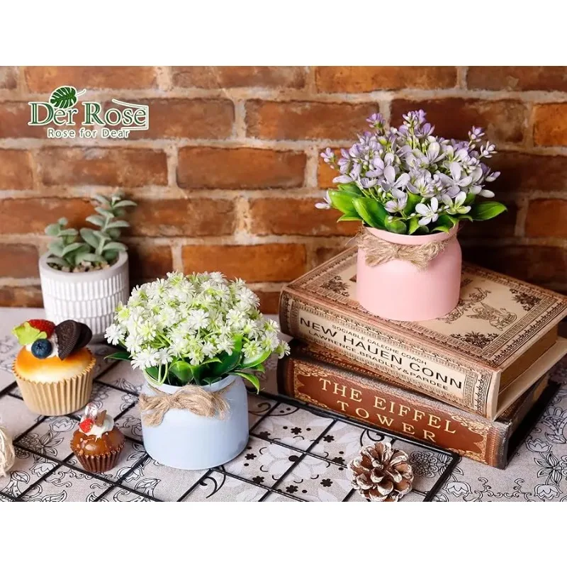 ดอกไม้ประดิษฐ์ 4 ชิ้น สำหรับตกแต่งบ้าน ห้องครัว สำนักงาน โต๊ะอาหาร