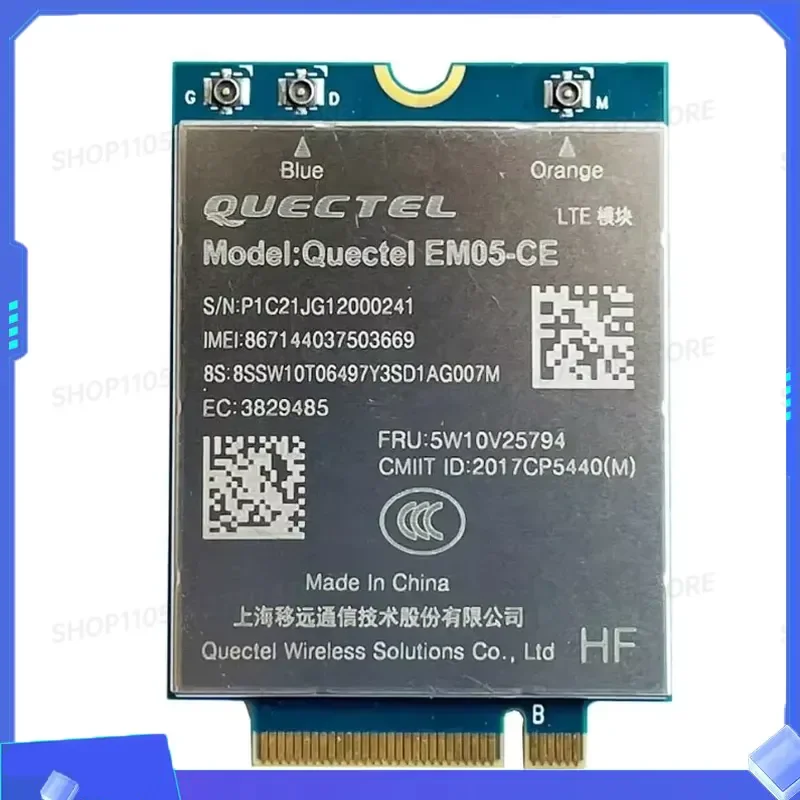 for HH 2026 Cat4 150Mbps 4G LTE M.2 Wireless Module EM05 CE Repair Upgrade Component FRU 5W10V25794 for Laptops