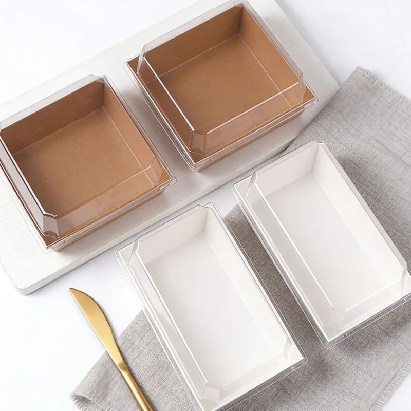 100pcs Baking Packaging Boxes | Cake Sandwich Snow Skin Cake Pork Floss Balls Puff Swiss Roll Egg Box Tart Takeaway Containers