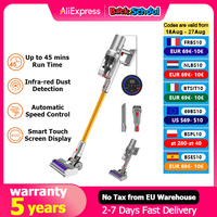Liectroux i10 Handheld Cordless Wireless Vacuum Cleaner for Home Appliance,27KPA,Smart Dust Detction,Big Touch Screen,Auto Speed