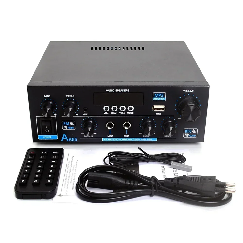 Light Weight BT Digital Enhancer 2.0 Channel Stereo MP3 Format Playback Microphone Inputs Microphone Reverberation Control