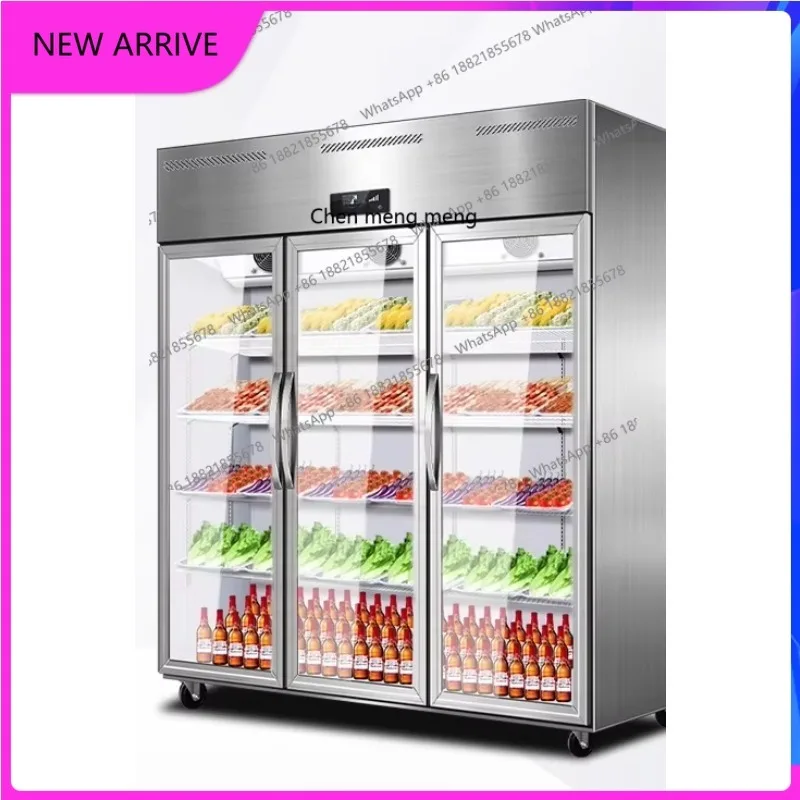 

M138 Vertical Freezer Commercial Skewer Marinade Vegetable Fruit BBQ Order Freshness Preservation Cabinet