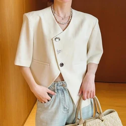 suit jacket women's summer short sleeved 2024 new fashionable short style  jeans jacket women  women jacket