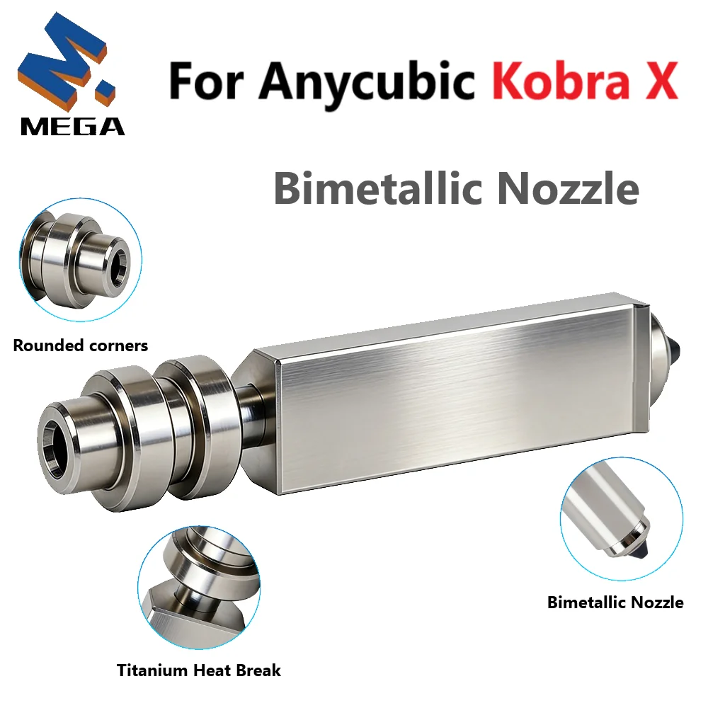 

Bimetallic Nozzles For Anycubic Kobra X Combo Quick Swap Hotend Nozzle 0.4mm CrZrCu Hardened Steel Nozzle 3D Printer Accessories