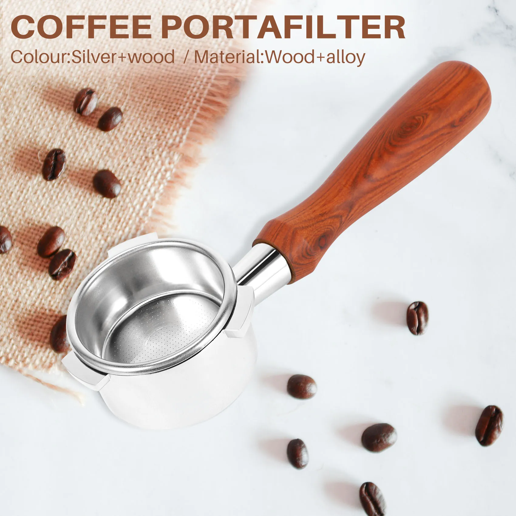 A67P-Bottomless Portafilter 54Mm For Breville Barista Series And Espresso Machines, Portafilter With Filter Basket