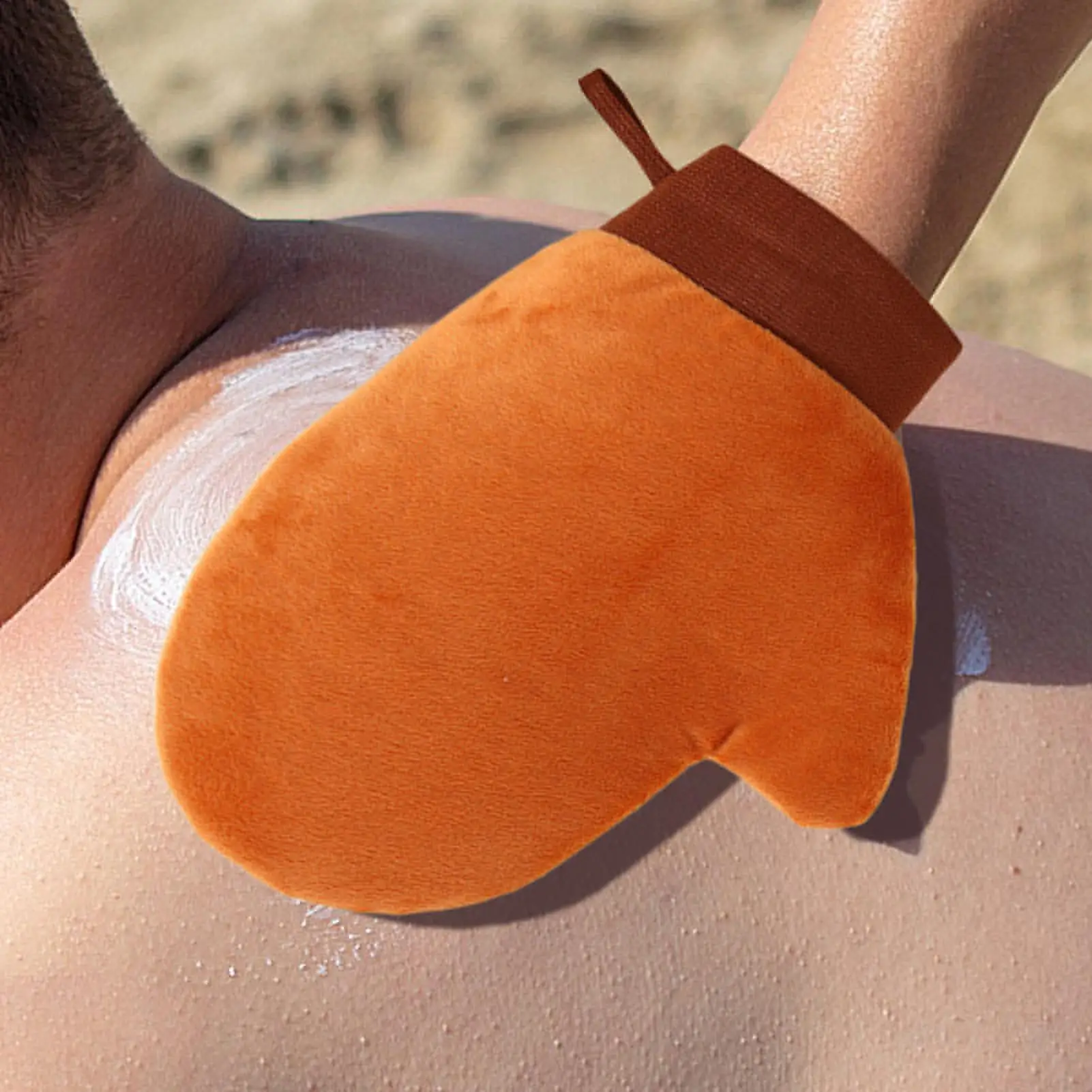 Body Lotion Glove Self Tanning Mitt Double SidedPrevents Sticky Hands Applicator Portable Quick Dry Flocking Glove
