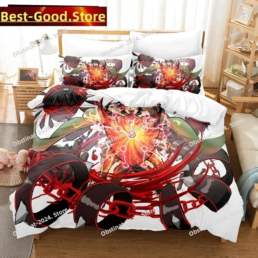 3D Cartoons The Rising of the Shield Hero Printed Bed Set Duvet Cover Pillowcase Bedding Set Linen Sheet Quilt Cover Full Size