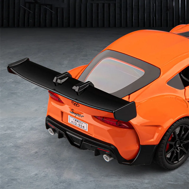1:22 GR Supra A90 سبيكة تعديل واسعة الجسم سيارة رياضية نموذج دييكاست المعادن راينغ سيارات المركبات نموذج الصوت والضوء لعبة أطفال هدية