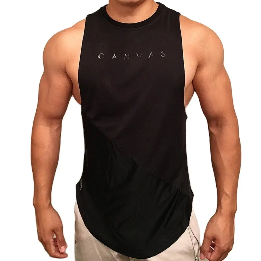 Bodybuilding Sport Tank Tops Men Gym Fitness Workout Sleeveless Shirt Male Stringer Singlet Summer Casual Loose Undershirt Vest